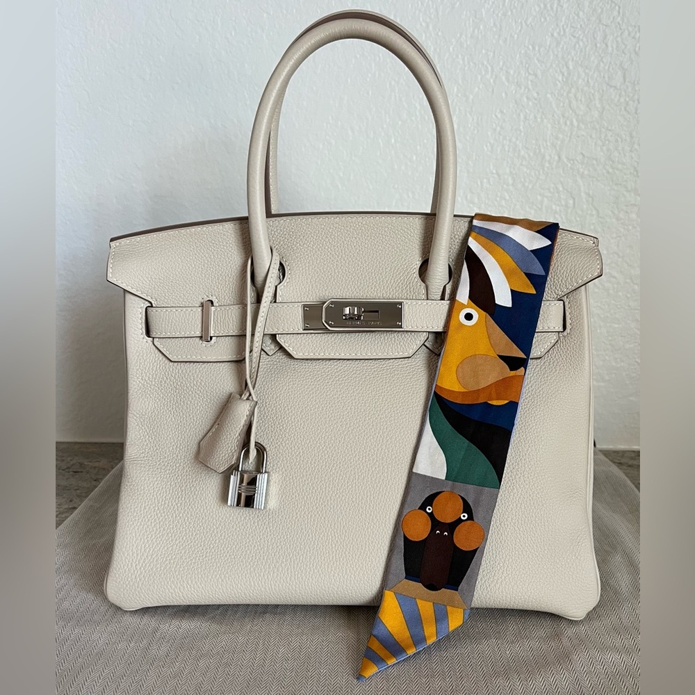 Hermes Birkin 30 Accessories Inspiration and Color Comparison Craie and Mushroom